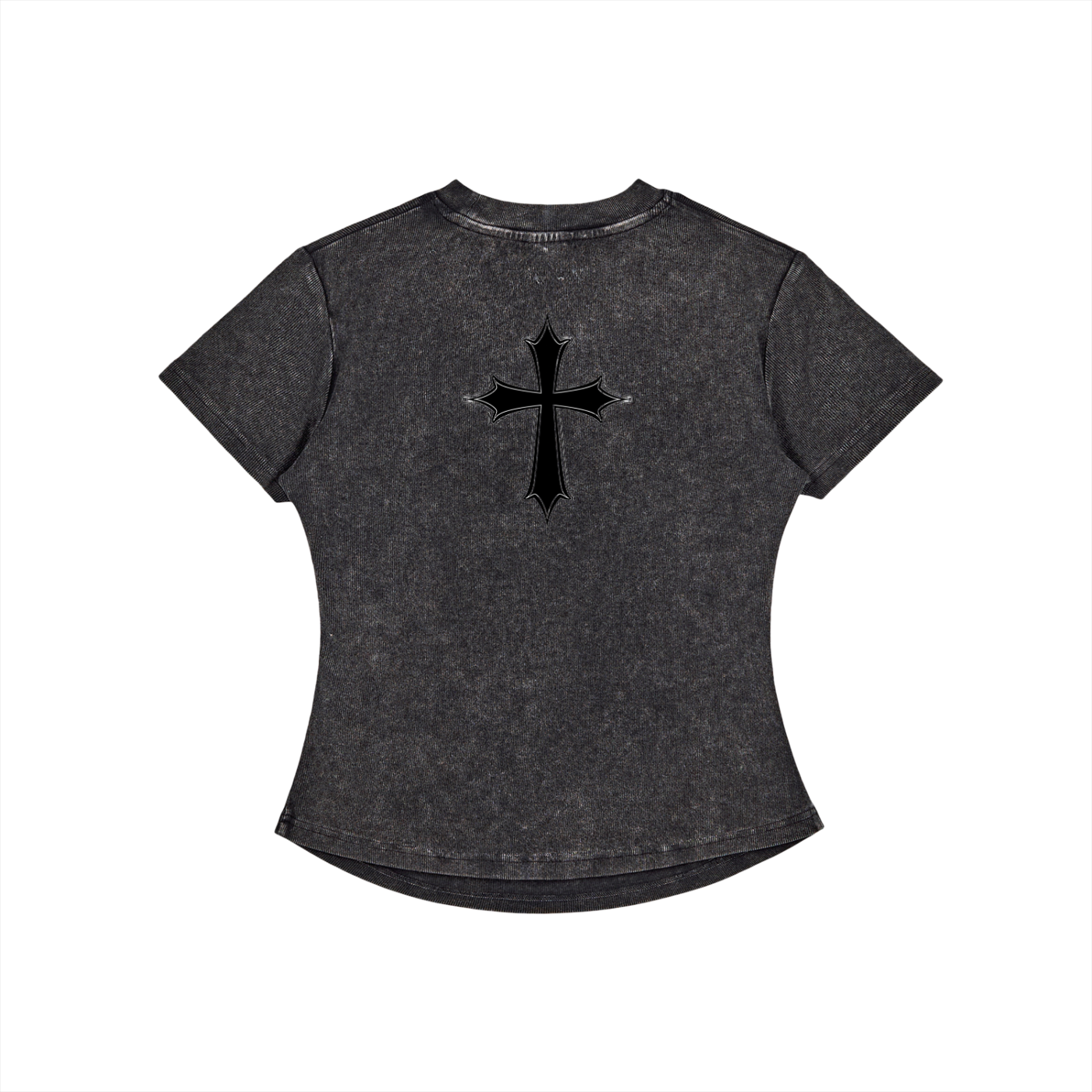 Vintage Washed Bodycon Cotton T-Shirt